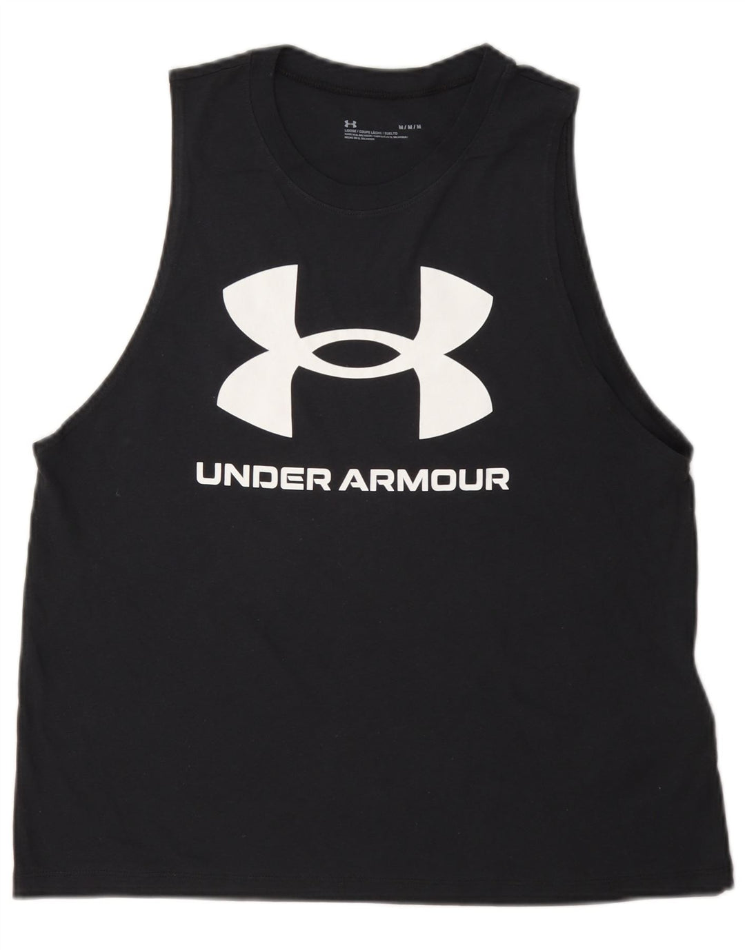 Under Armour Débardeur graphique pour femme UK 44, coton noir moyen