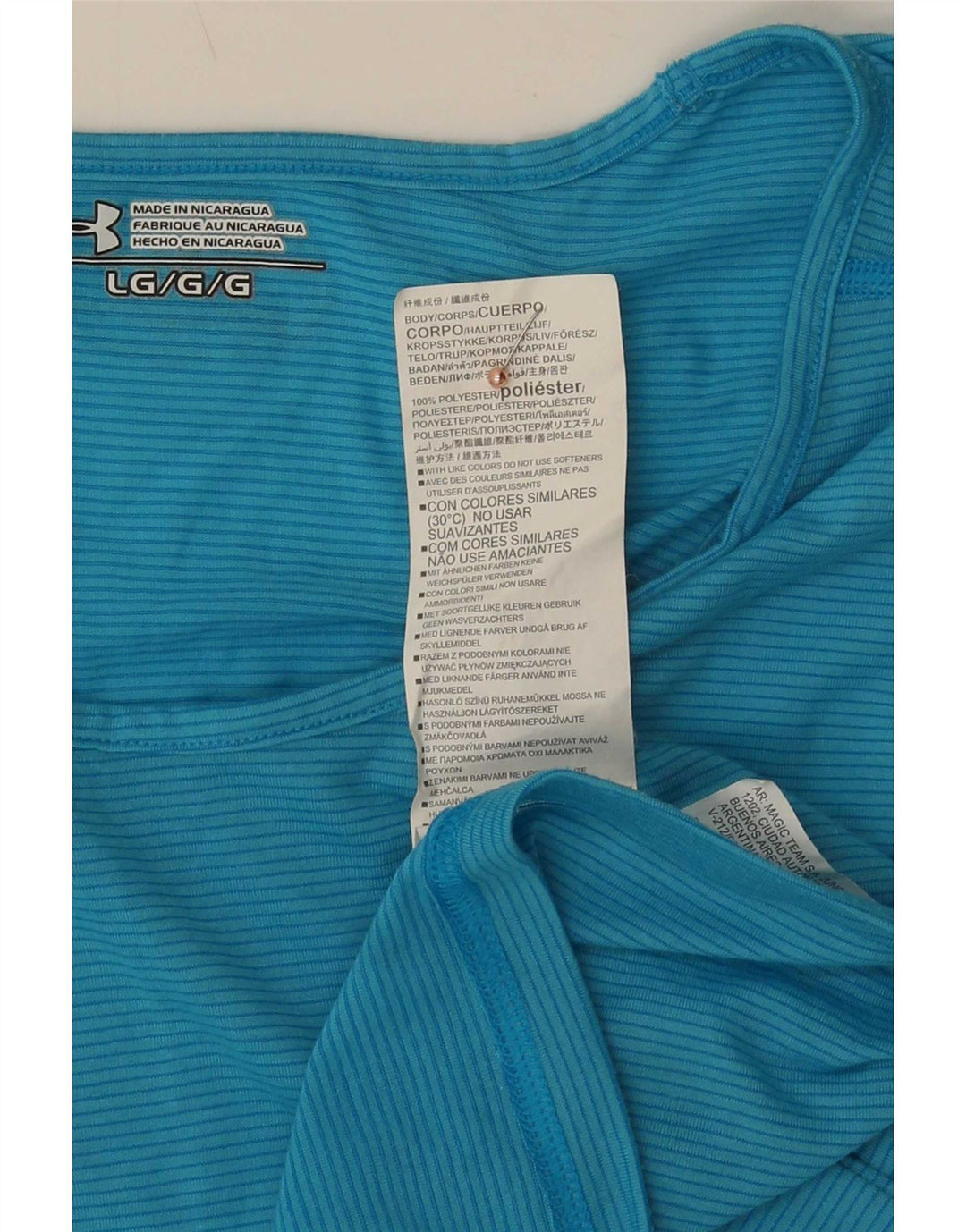 Under Armour Débardeur Homme Large Bleu Rayure Polyester Sports