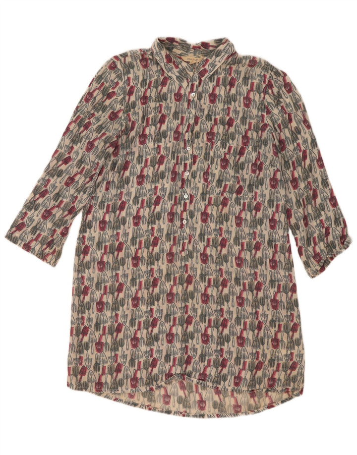 Robe droite à manches 3/4 à motif abstrait White Stuff pour femme UK 8 Small