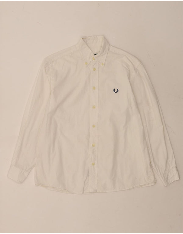 Fred Perry Chemise Garçon 11-12 ans Blanc Coton