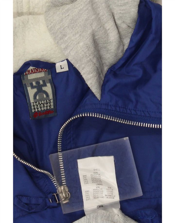 Lotto Veste de survêtement à capuche pour homme Taille L Bleu Colorblock