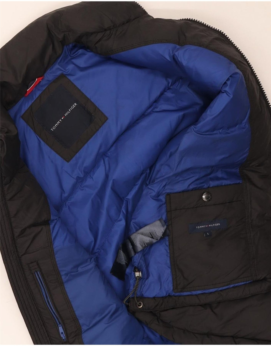 TOMMY HILFIGER Gilet rembourré pour hommes UK 40 Large Nylon noir