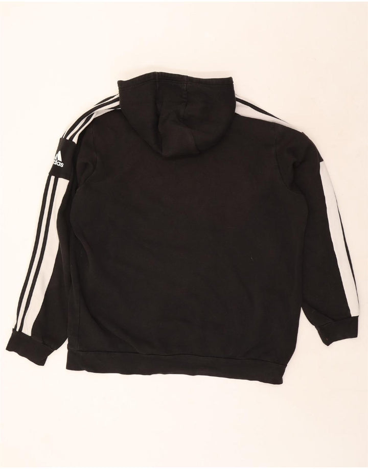 ADIDAS Pull à capuche pour homme 2XL en coton color block noir