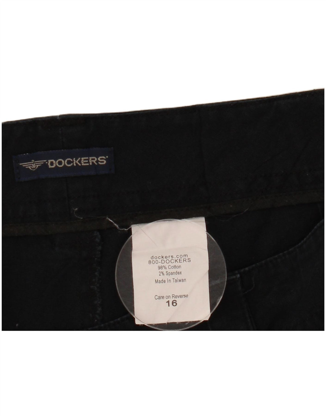 Dockers Pantalon chaud pour femme US 16 2XL W38 Bleu marine Coton