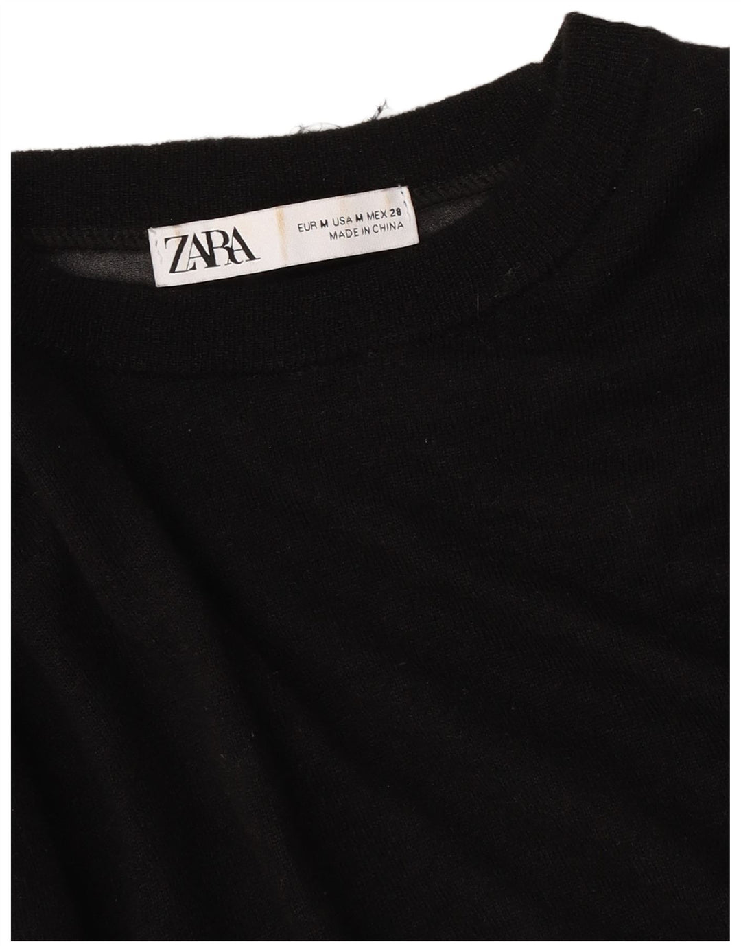 Zara Pull surdimensionné à col bateau pour femme UK 14 Noir moyen