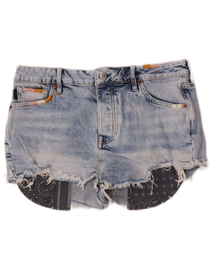 Superdry Pantalon chaud en denim vieilli W32 pour femme en coton bleu moyen