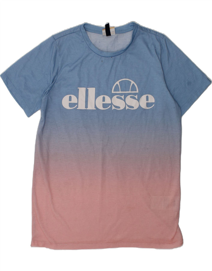ELLESSE Boys Graphic T-Shirt Top 13-14 Years Blue Tie Dye Polyester | Vintage Ellesse | Thrift | Second-Hand Ellesse | Used Clothing | Messina Hembry 