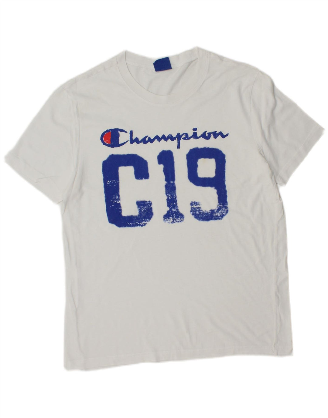 CHAMPION T-Shirt Graphique Homme Blanc Moyen