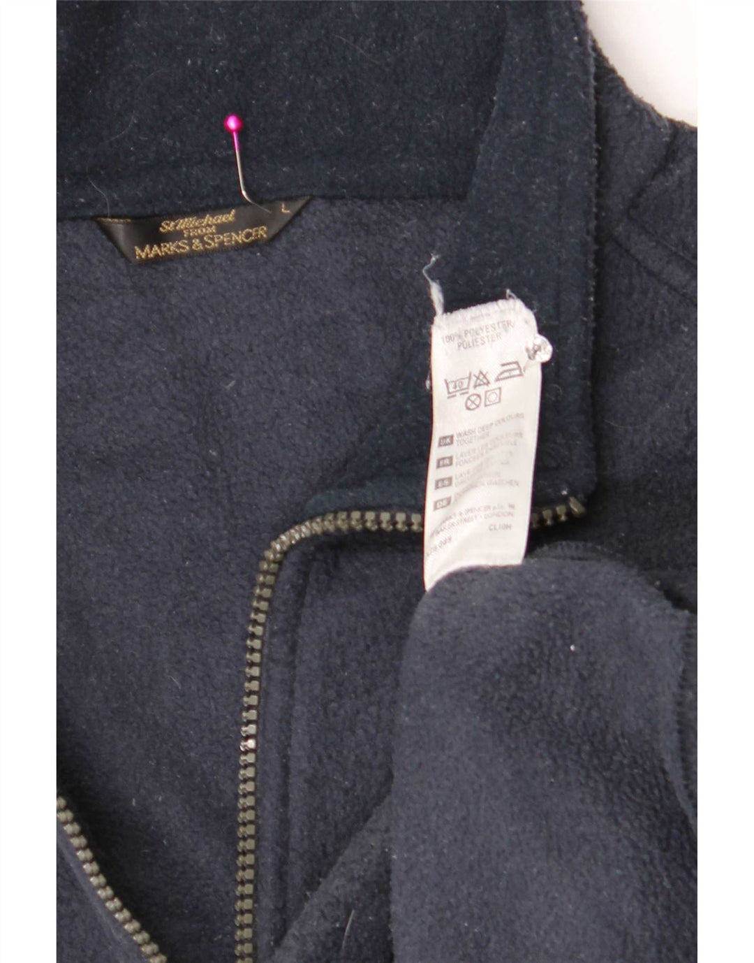 Marks & Spencer Veste polaire St. Michael pour homme UK 40 Large Bleu marine