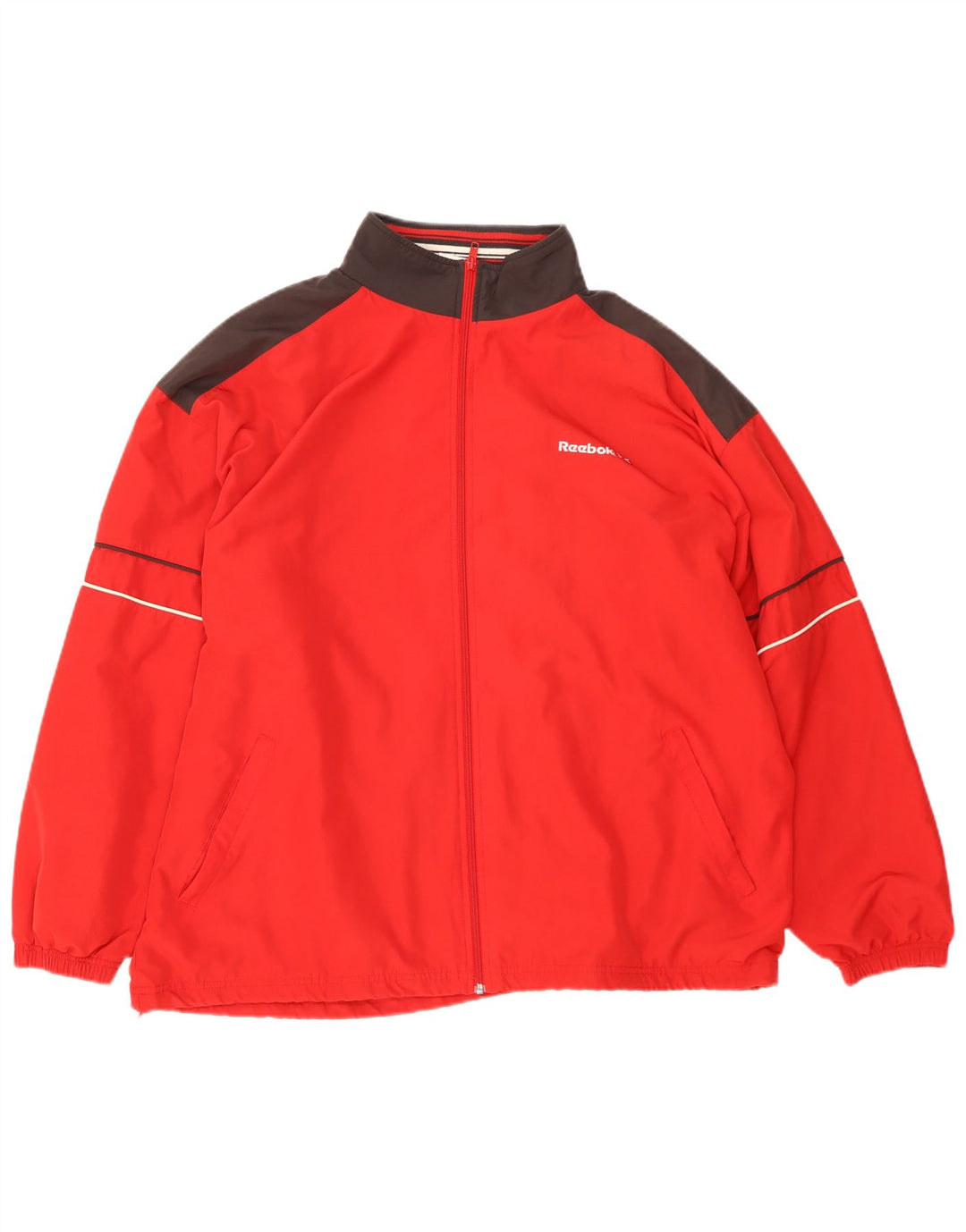 Reebok Veste de Pluie Homme UK 42 XL Rouge Colorblock Polyester