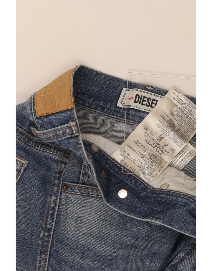 Diesel Short En Jean Femme Petit W26 Bleu Coton