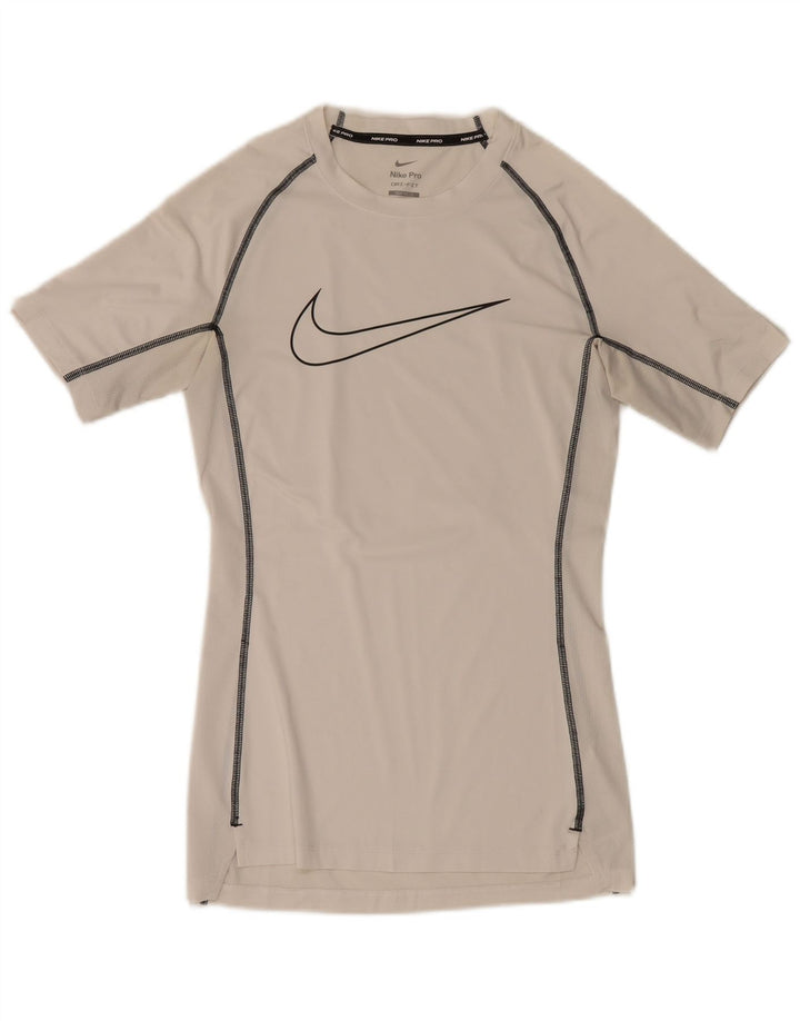 Nike Hommes Dri Fit Graphic T-Shirt Haut Petit Blanc Polyester