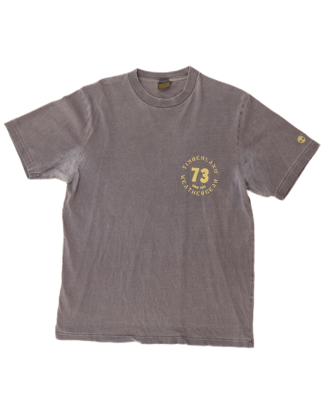 Timberland T-Shirt Top Homme Gris Moyen Coton
