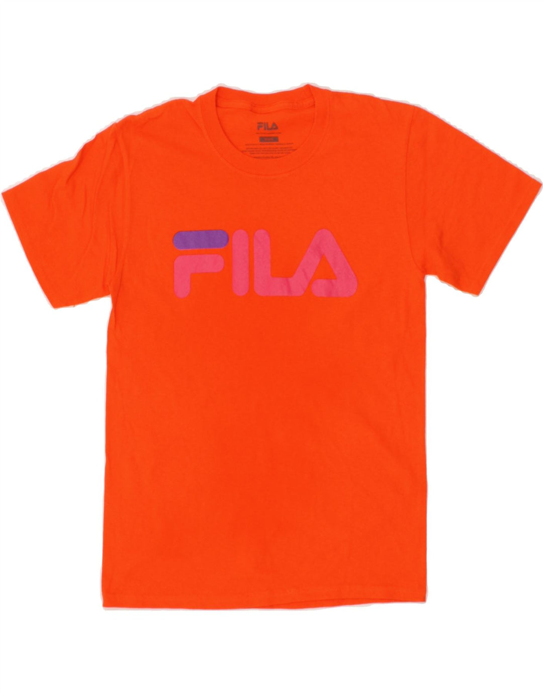 FILA Boys Graphic T-Shirt Top 10-11 Years Medium  Orange Cotton Vintage Fila and Second-Hand Fila from Messina Hembry 