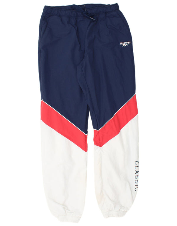 Reebok Pantalon de survêtement pour femme Joggers UK 8/10 Small Bleu marine