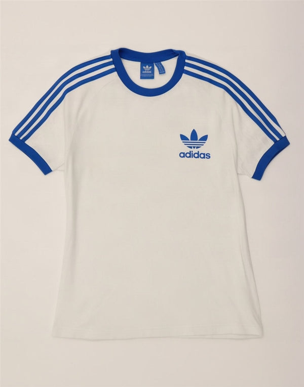 Adidas T-Shirt Homme Blanc Moyen Coton