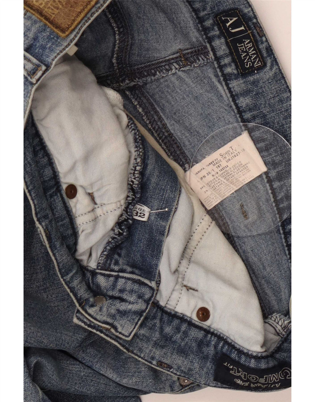 Armani Jean droit homme W32 L32 bleu coton