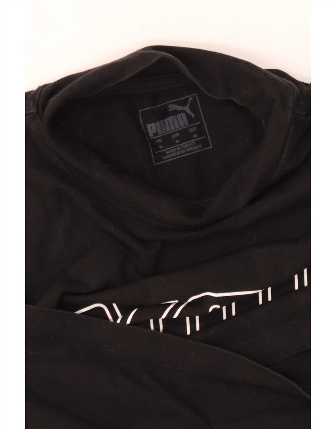Puma Haut court graphique à manches longues pour femme UK 12 Noir moyen