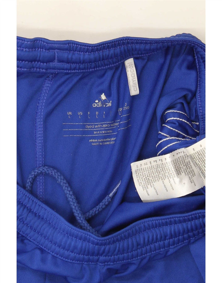 Adidas Short de sport Climacool pour homme, grand bleu, polyester color block