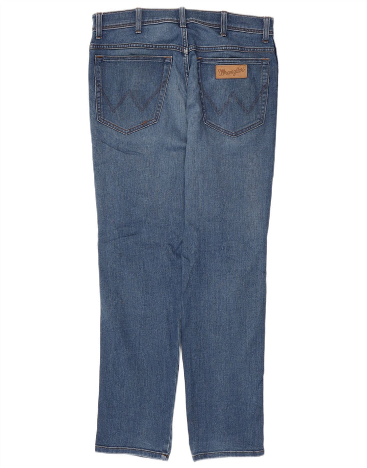 WRANGLER Jean Fuselé Texas Homme W32 L32 Bleu Coton