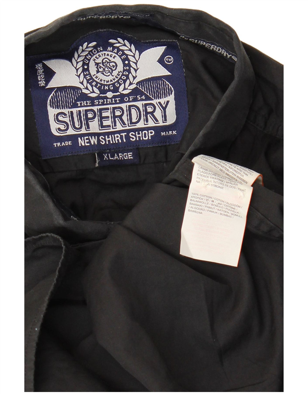 Superdry Chemise Homme XL Noir Coton