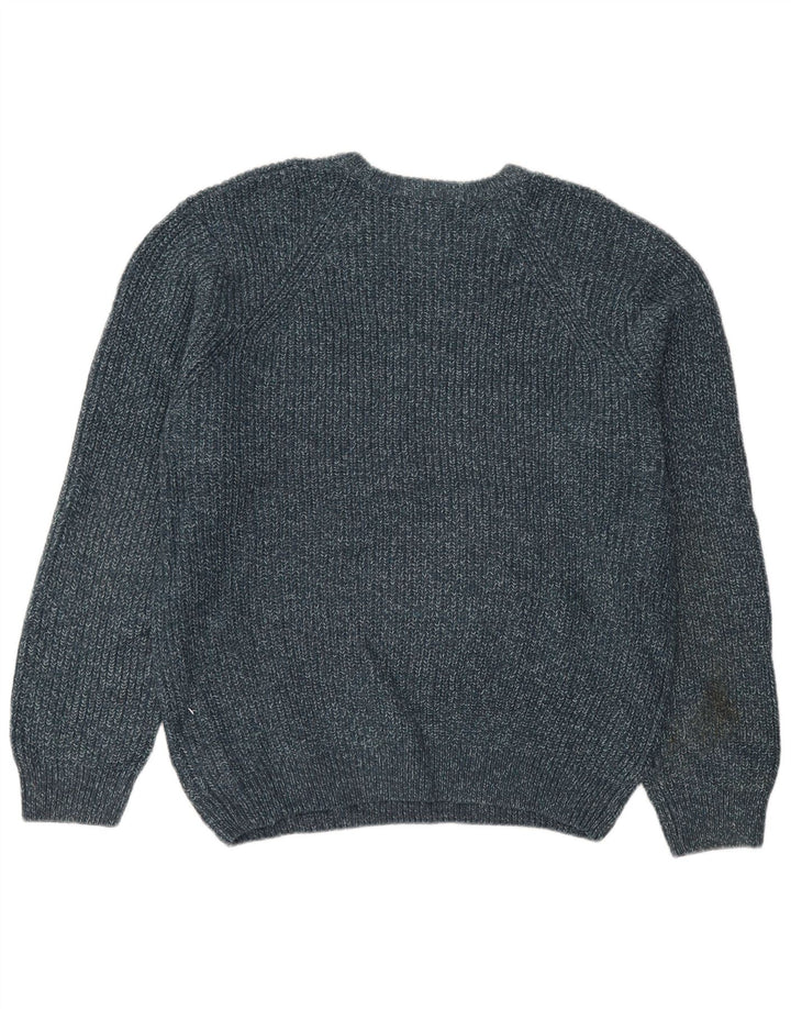 Marks & Spencer Pull col rond pour homme 2XL Acrylique moucheté bleu