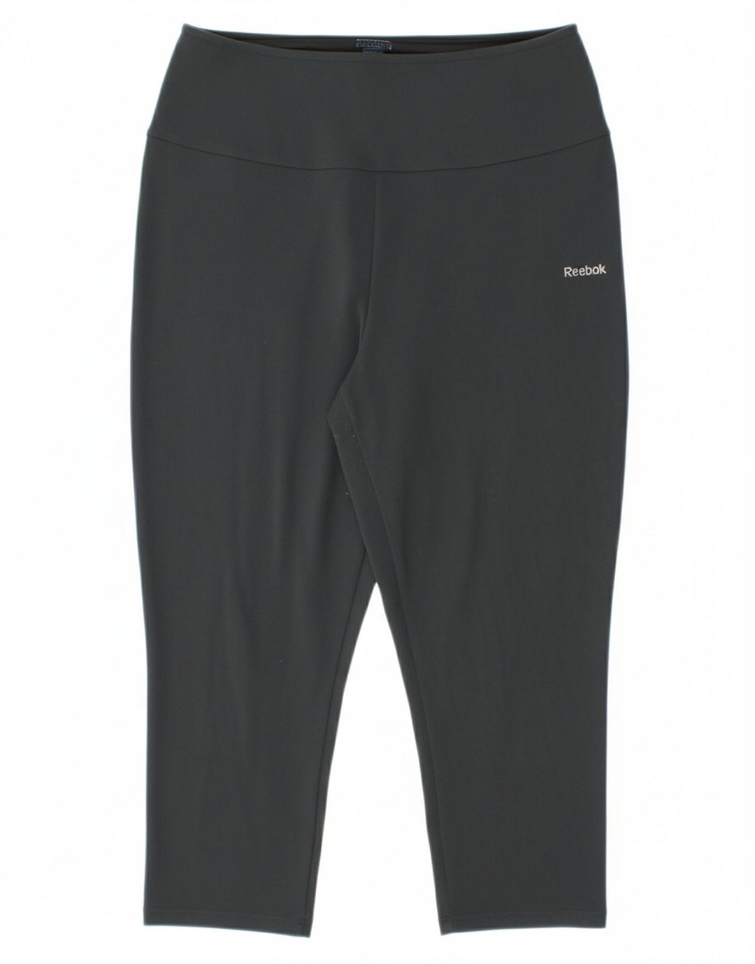 REEBOK Womens Capri Leggings UK 12/14 Medium Grey Polyamide