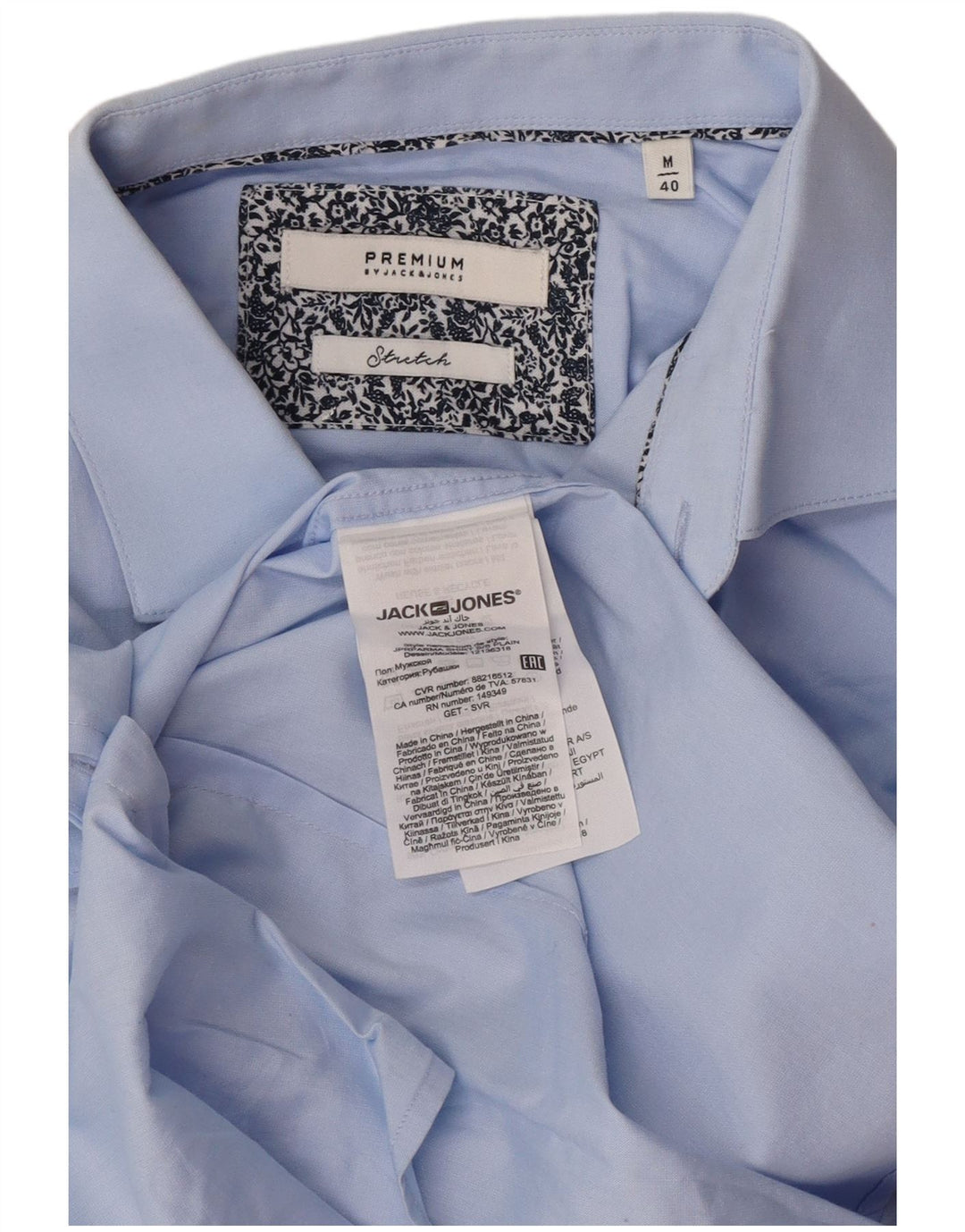 Jack & Jones Chemise à manches courtes pour hommes Taille 40 Coton bleu moyen