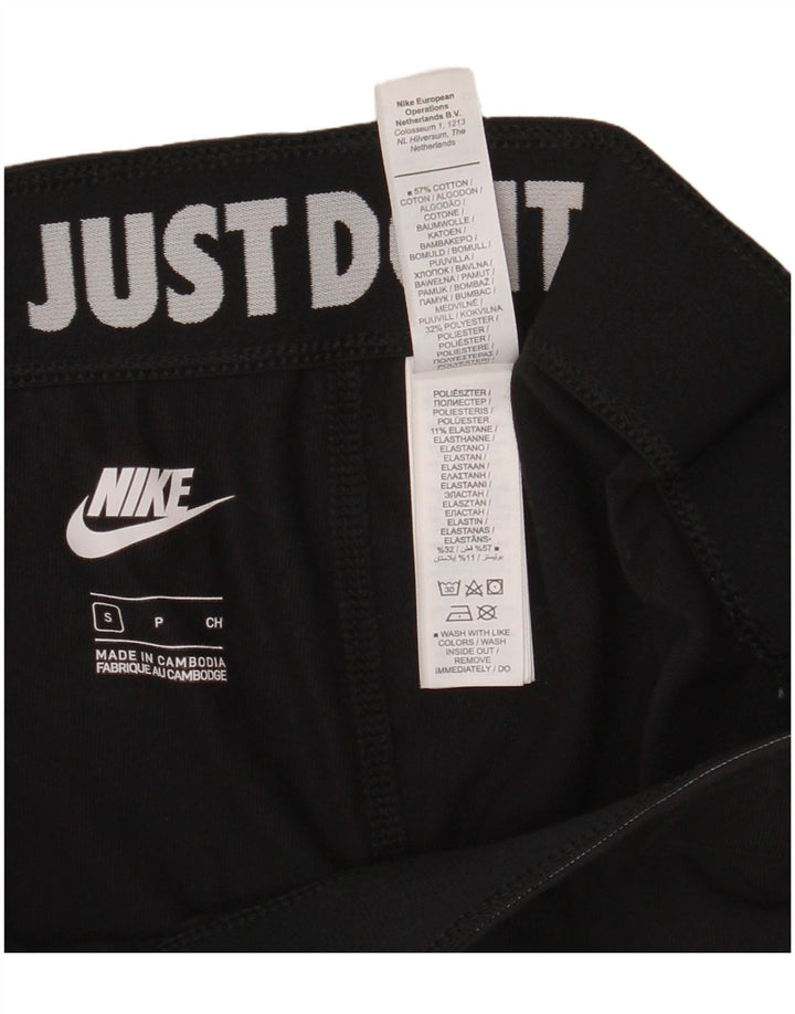 NIKE Leggings graphiques pour femmes UK 8 petit coton noir