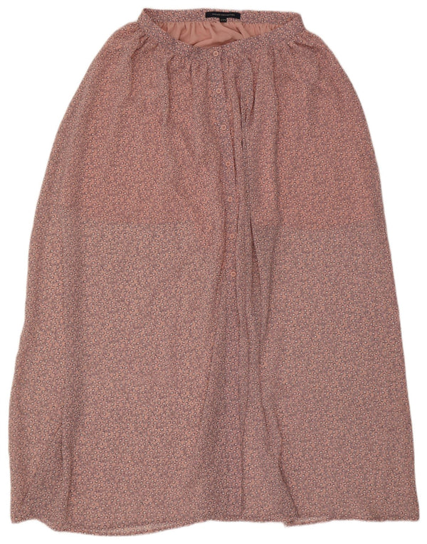 French Connection Jupe longue pour femme UK 12 Medium W30 Rose Floral Polyester