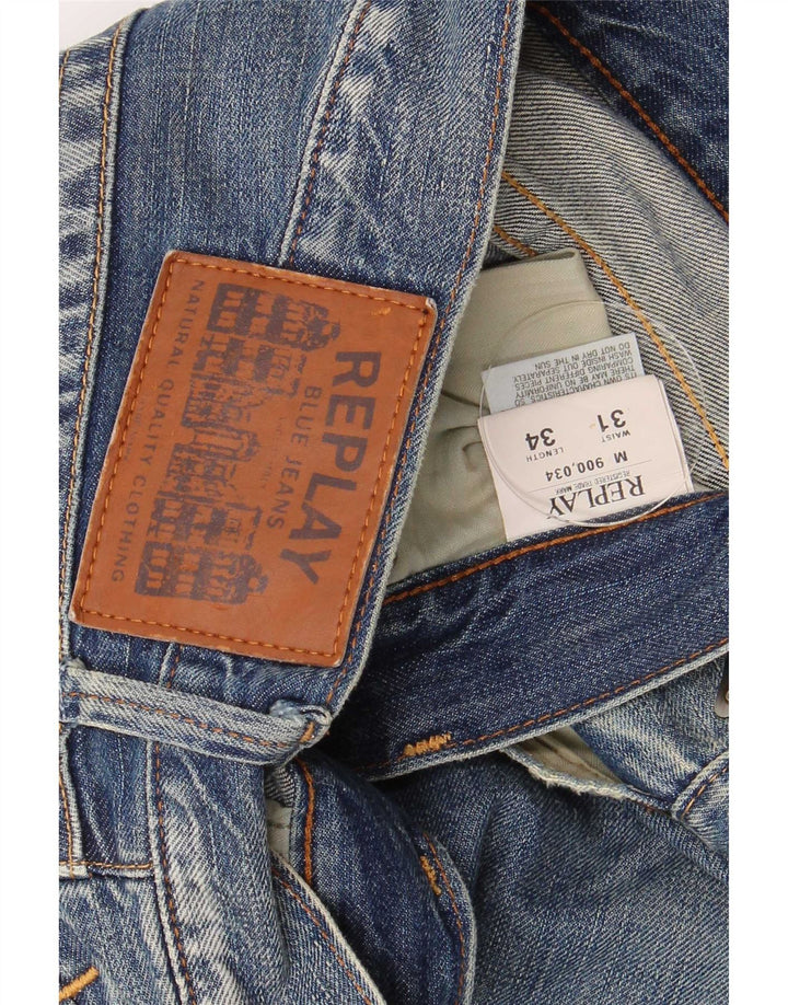 Replay Jean Droit Femme W31 L34 Bleu Coton