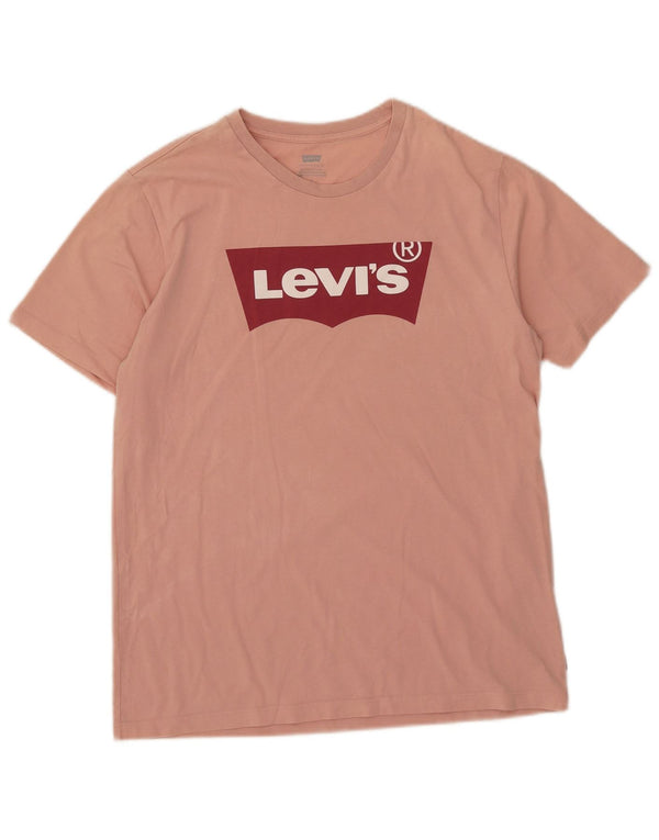 Levi's Tee-Shirt Graphique Homme Rose Moyen Coton