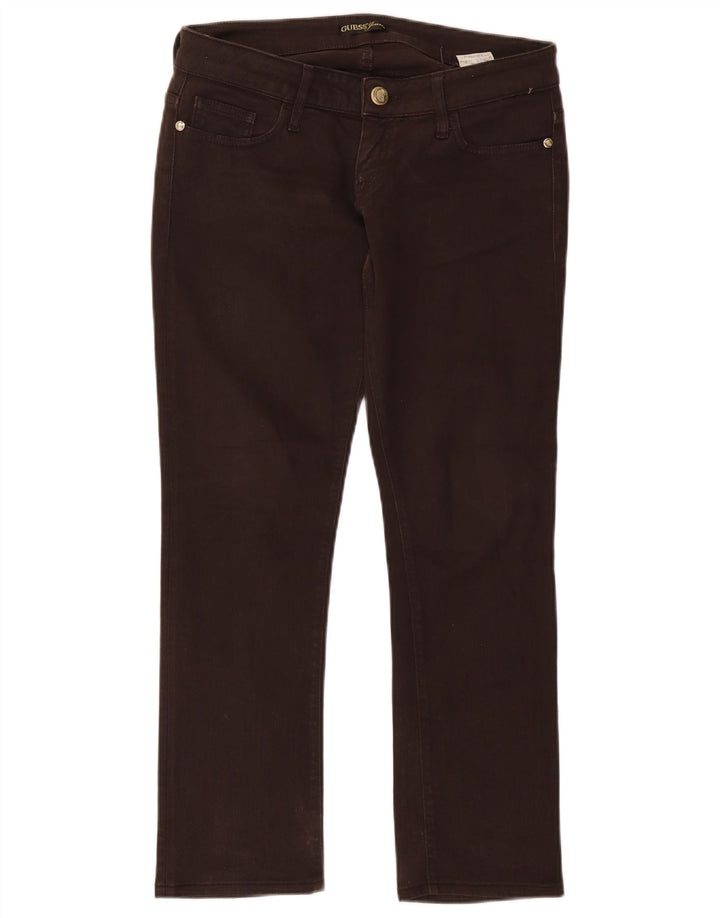 Guess Femme Jean Slim W29 L27 Marron Coton