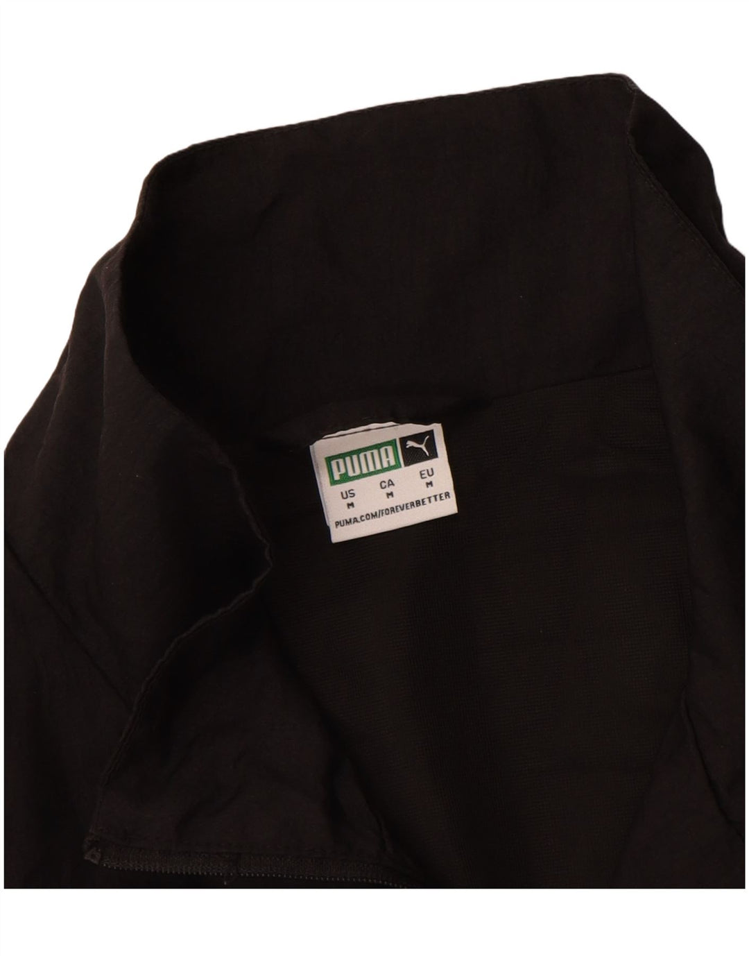 PUMA Veste de survêtement Crop Graphic pour femme UK 14 Medium Noir Nylon