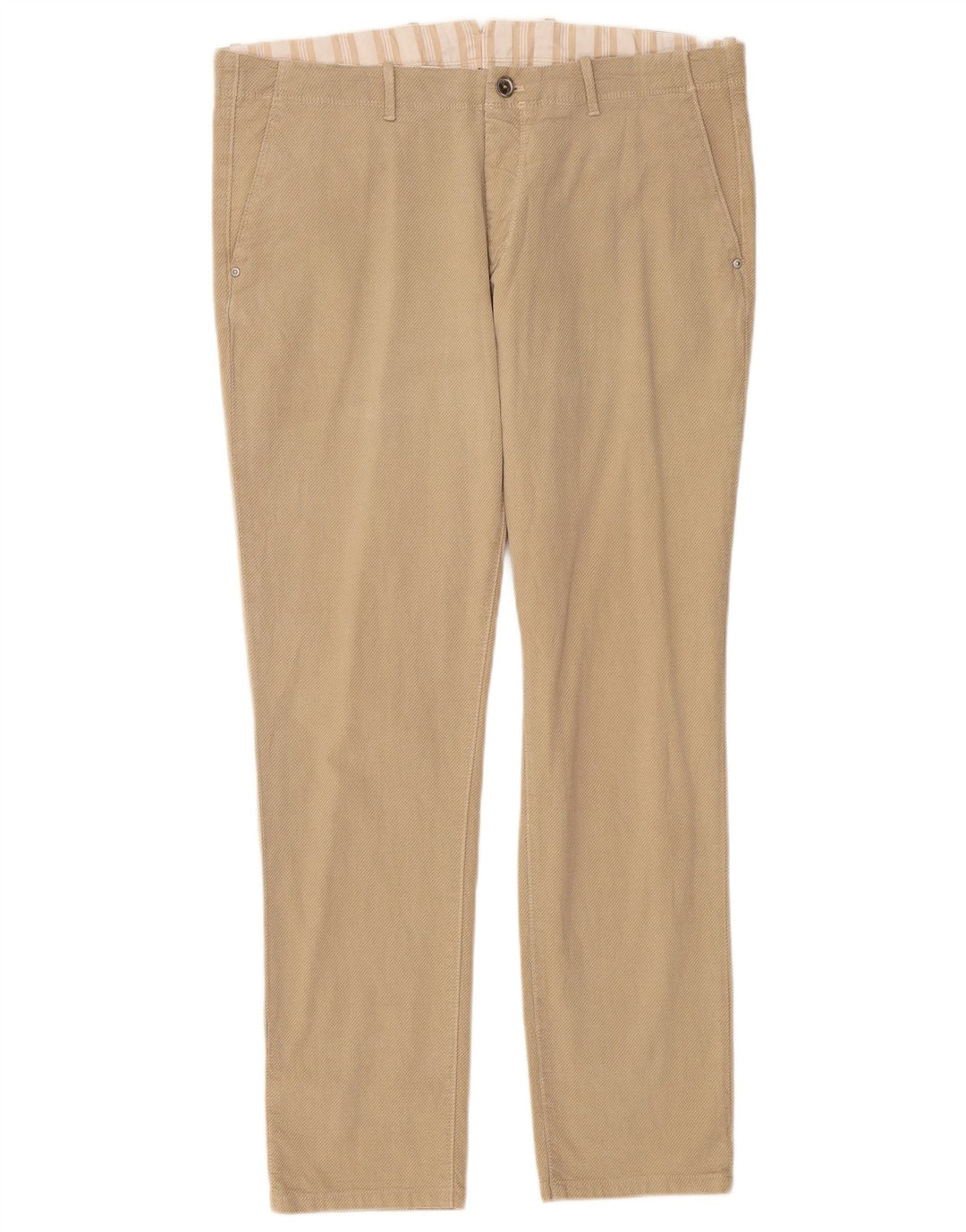 MASSIMO DUTTI Pantalon Chino Coupe Slim Homme EU 46 XL W36 L30 Coton Beige