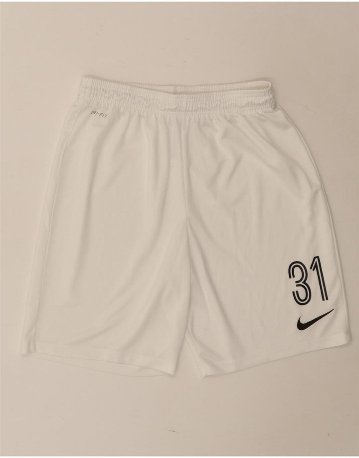 Nike Short de sport Dri Fit Graphic pour homme en polyester blanc Taille L