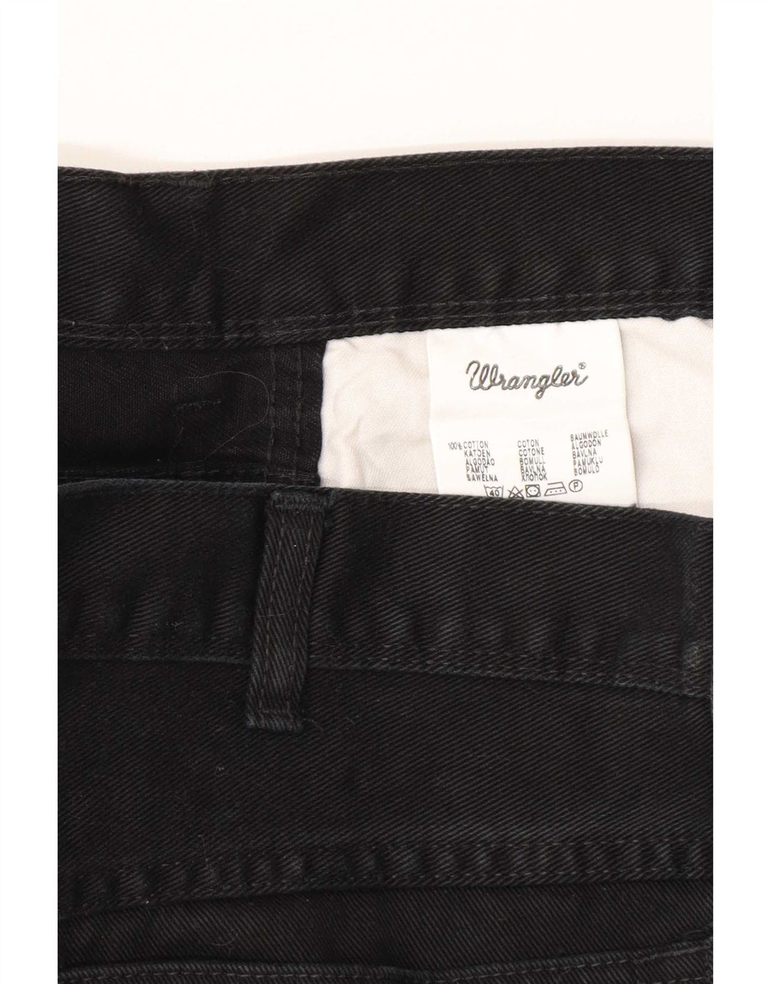 Wrangler Jean droit coupe droite W40 L32 pour homme en coton noir