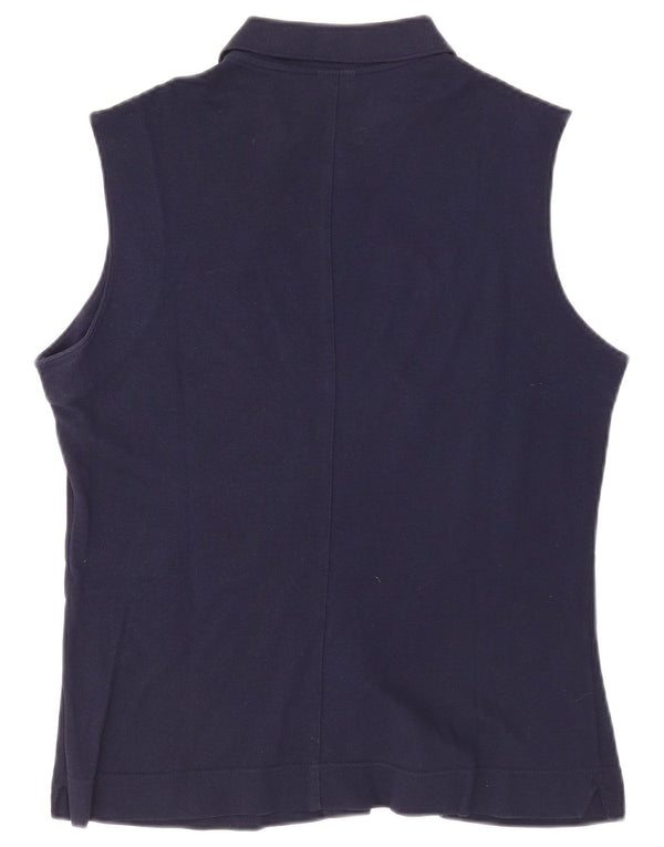 Lacoste Chemise sans manches femme Taille 46 XL Bleu Marine Coton