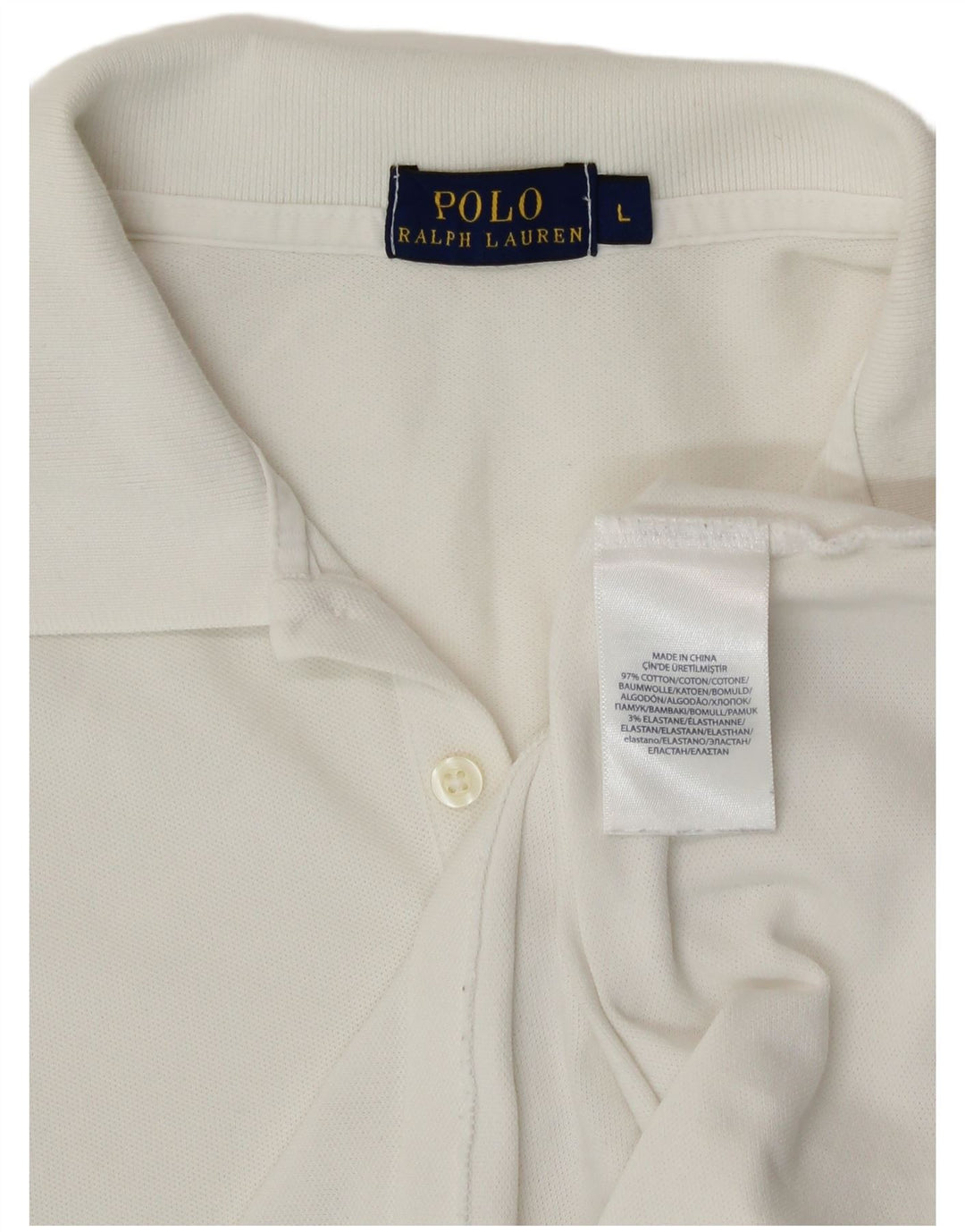 Polo Ralph Lauren Polo Femme Large Coton Blanc Cassé