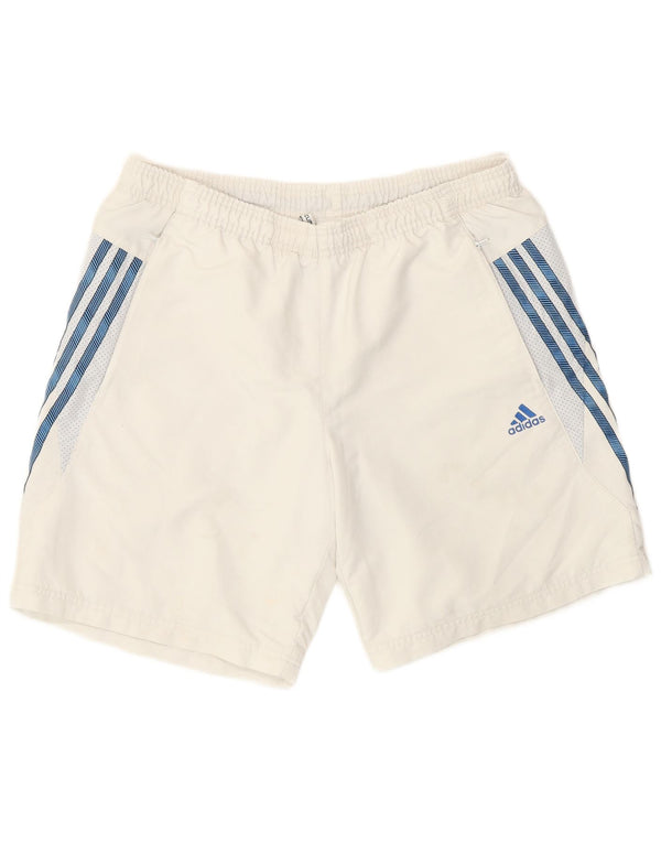 Adidas Hommes Climalite Sport Shorts Grand Blanc Polyester