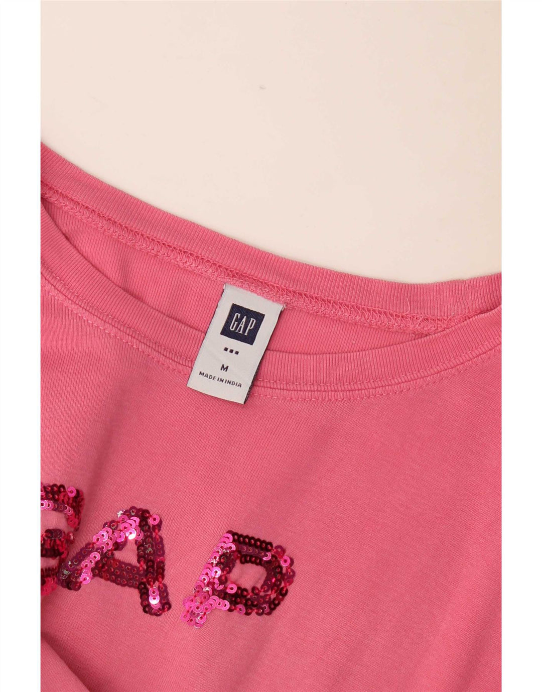 Gap T-Shirt Graphique Femme UK 12 Rose Moyen