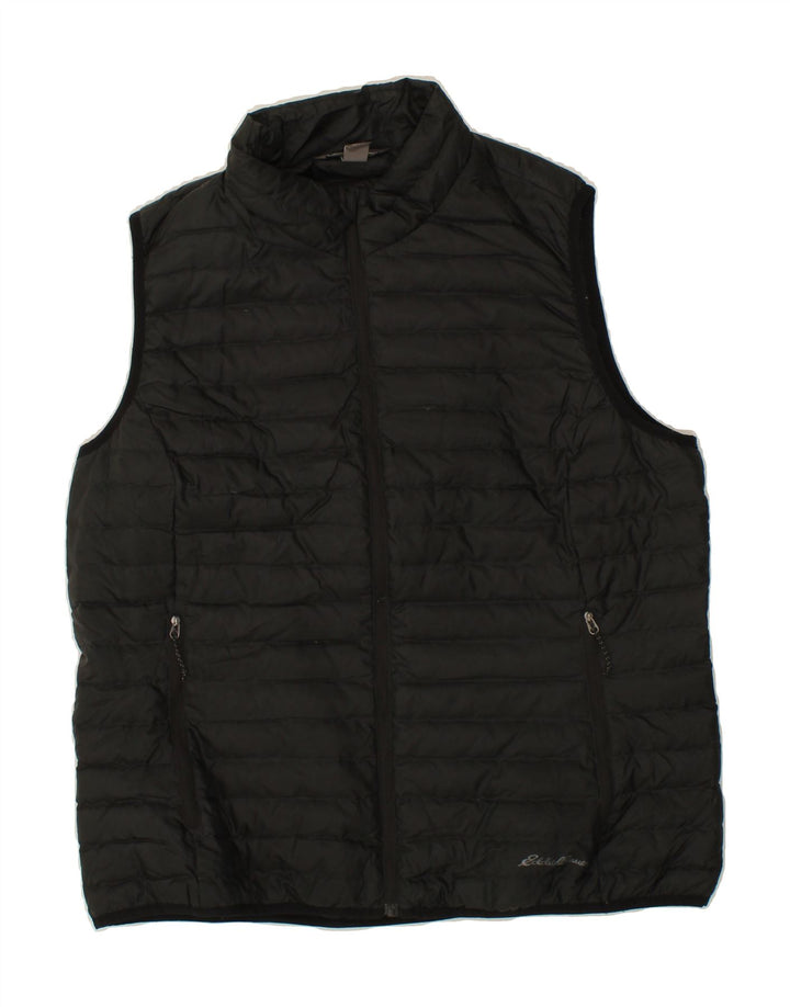 EDDIE BAUER Womens Padded Gilet UK 18 XL Black Polyester Vintage Eddie Bauer and Second-Hand Eddie Bauer from Messina Hembry 