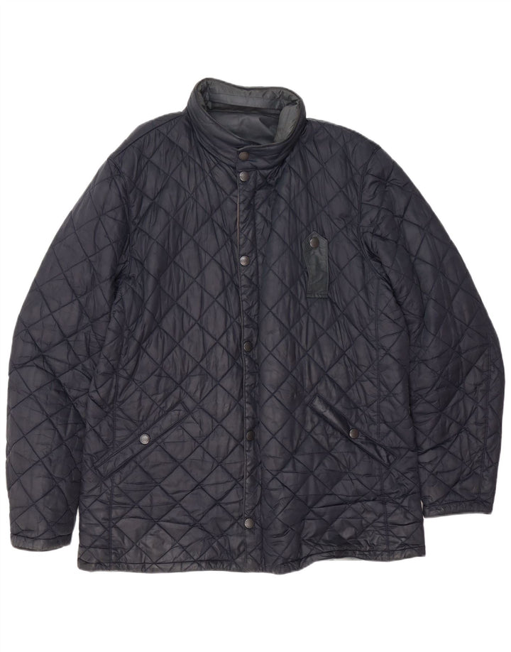 Barbour Veste réversible en coton ciré pour homme UK 44 2XL Bleu marine