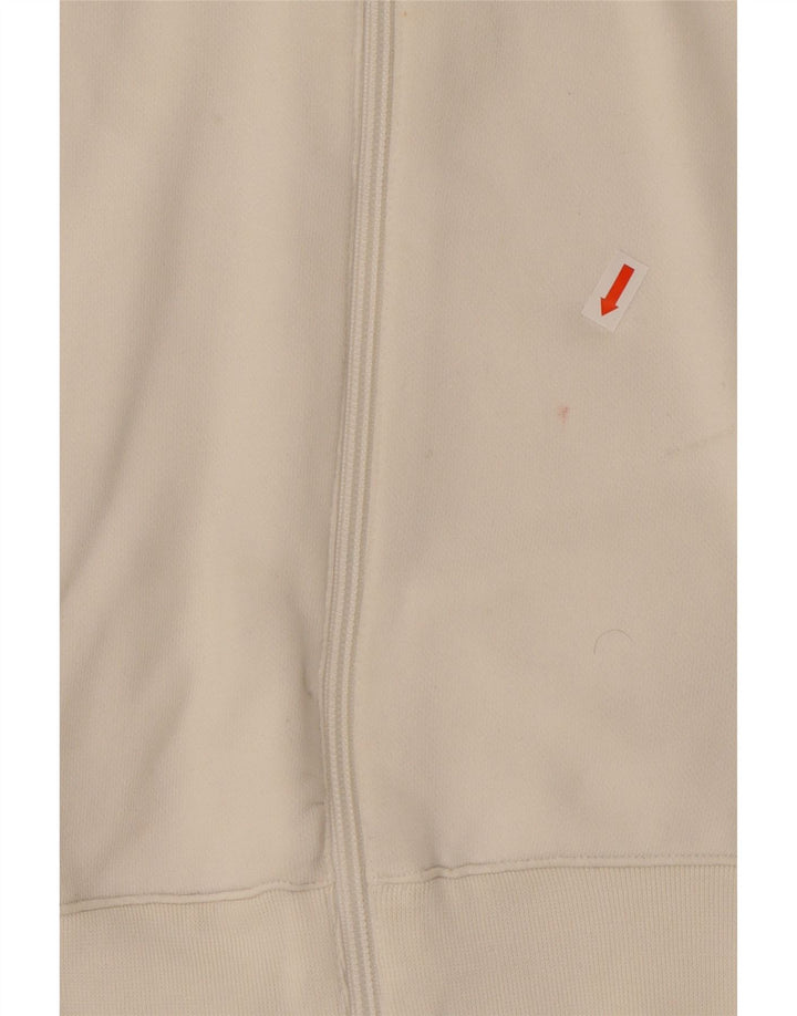 NIKE Womens Tracksuit Top Jacket UK 14/16 Large White Cotton Vintage Nike and Second-Hand Nike from Messina Hembry 