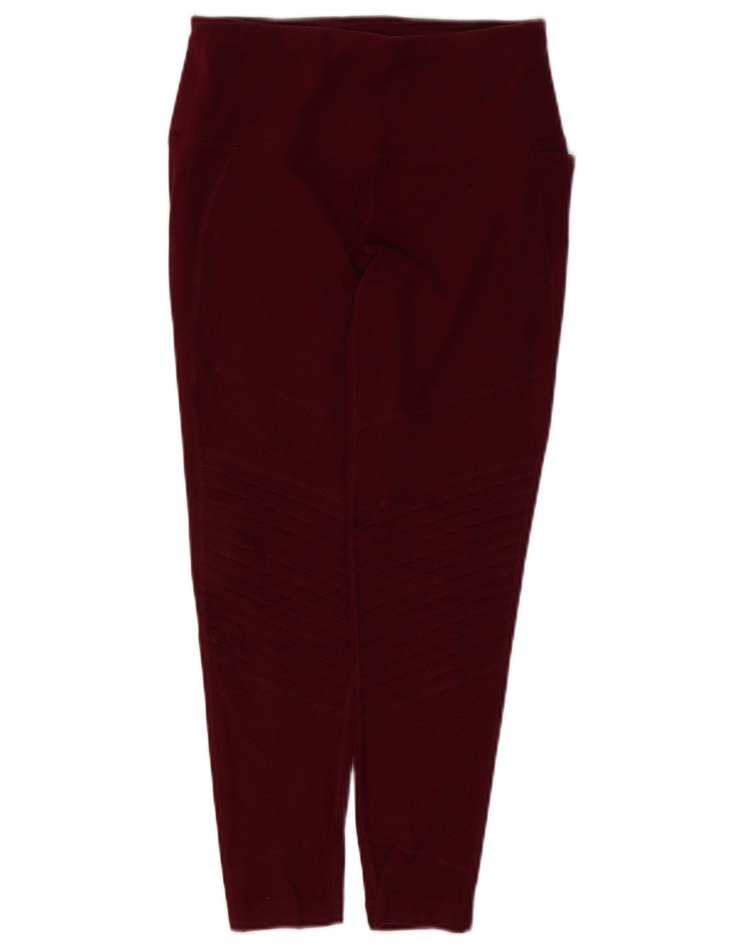 REEBOK Legging court pour femme UK 10 Petit coton bordeaux