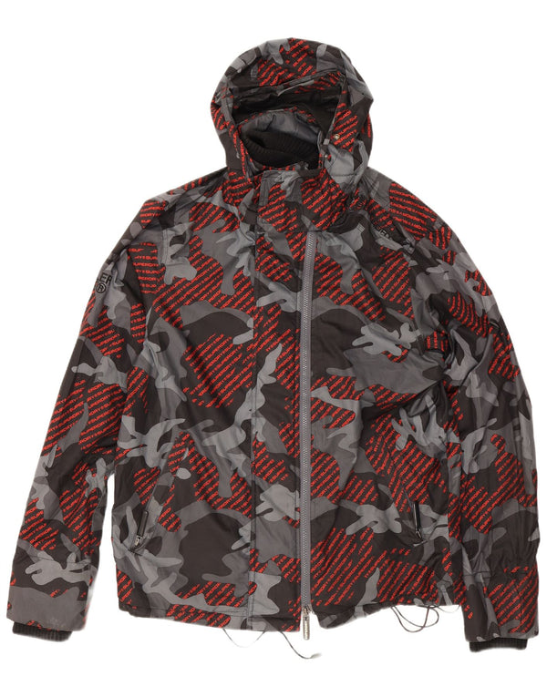 Superdry Veste de Pluie Windcheater Graphic pour Homme UK 40 Large Gris Camouflage