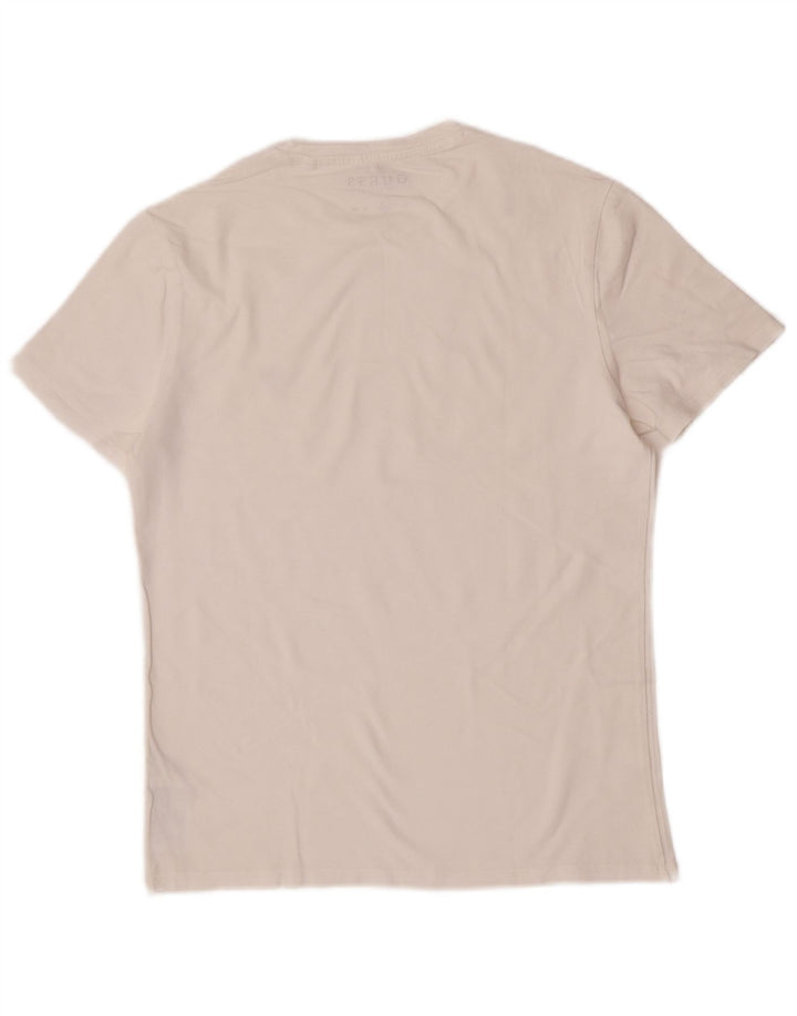 Guess T-Shirt Super Slim Fit Homme Blanc Moyen Coton