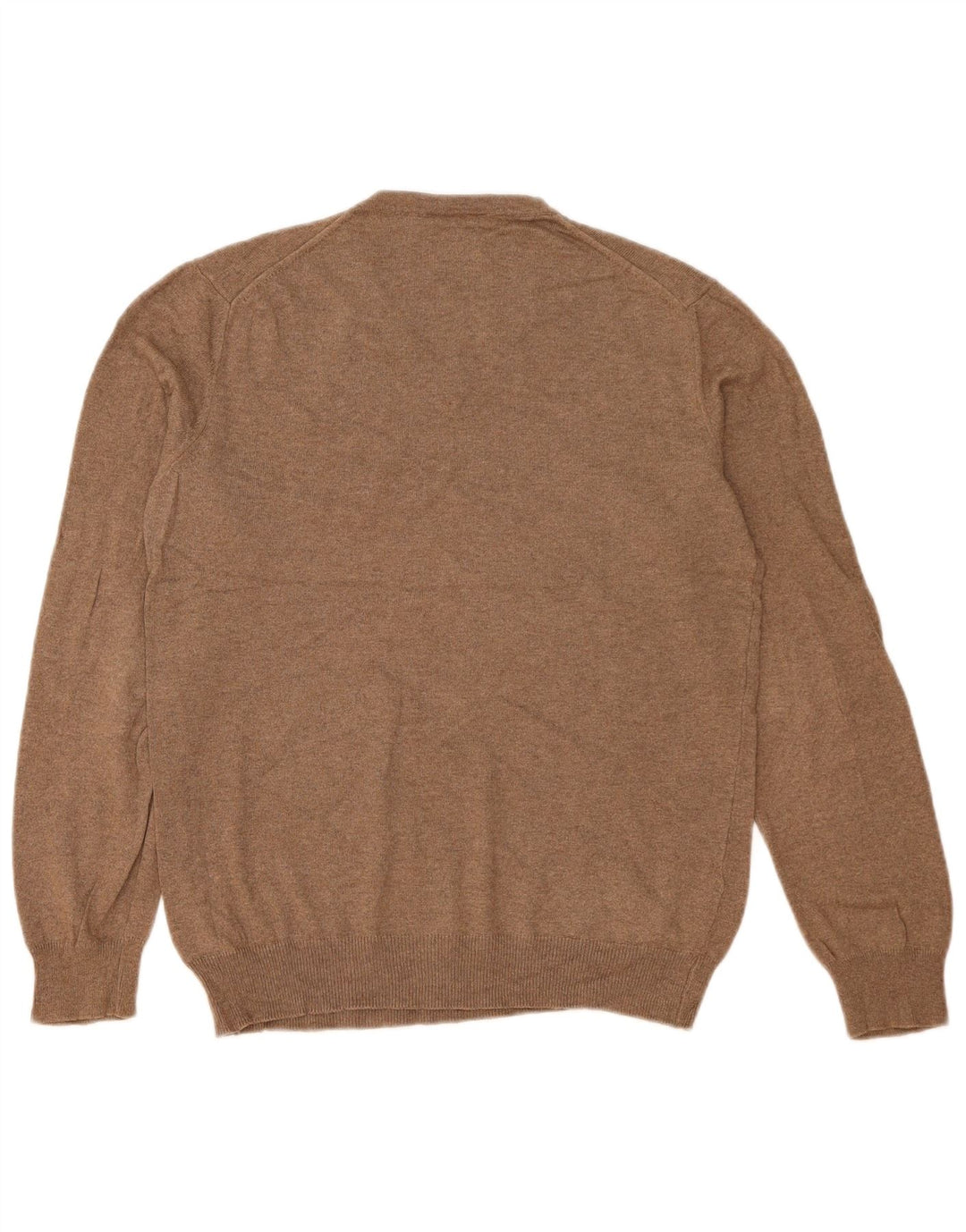John Lewis Pull col V pour homme Petit coton beige