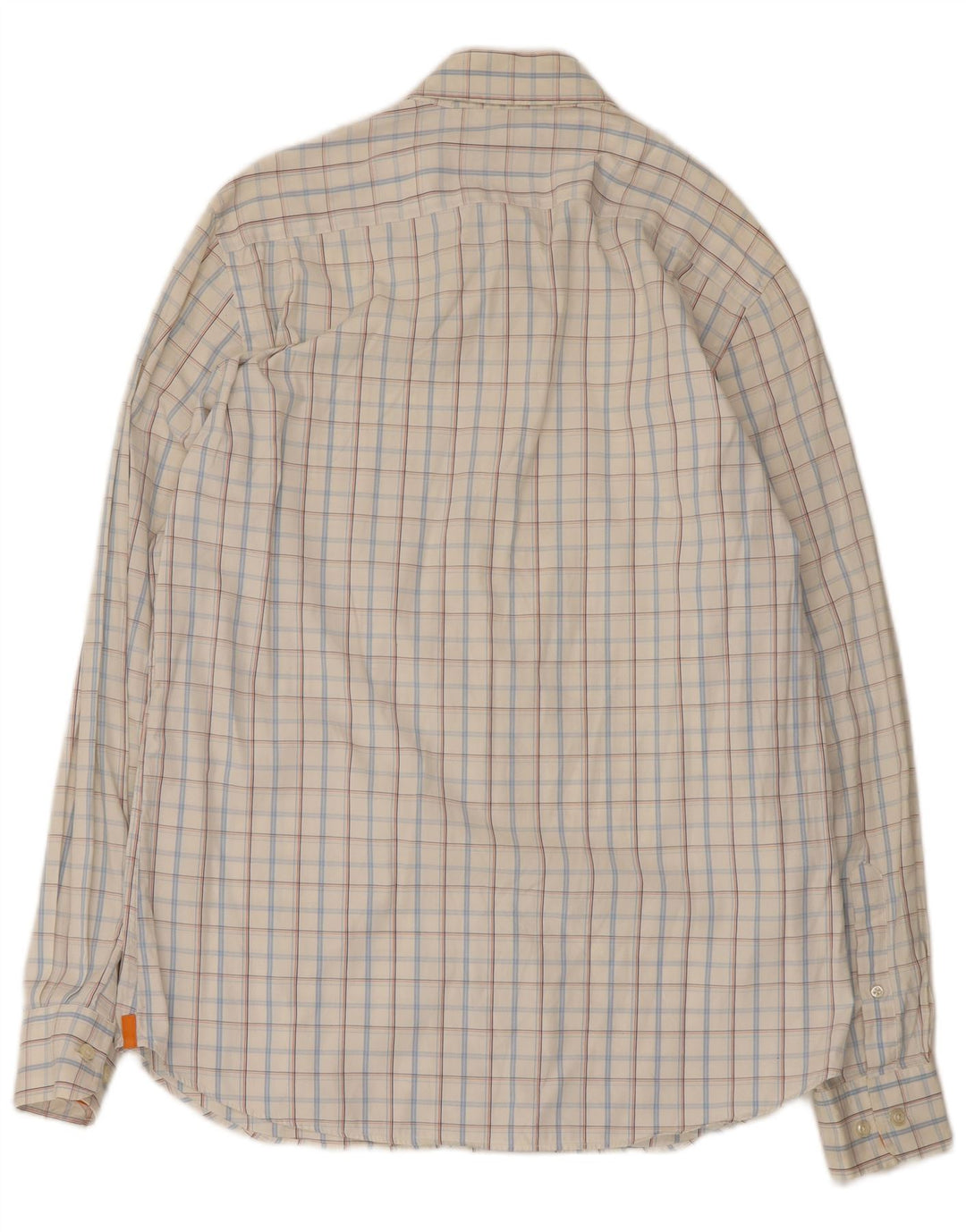 Massimo Dutti Chemise Homme Grand Carreau Blanc