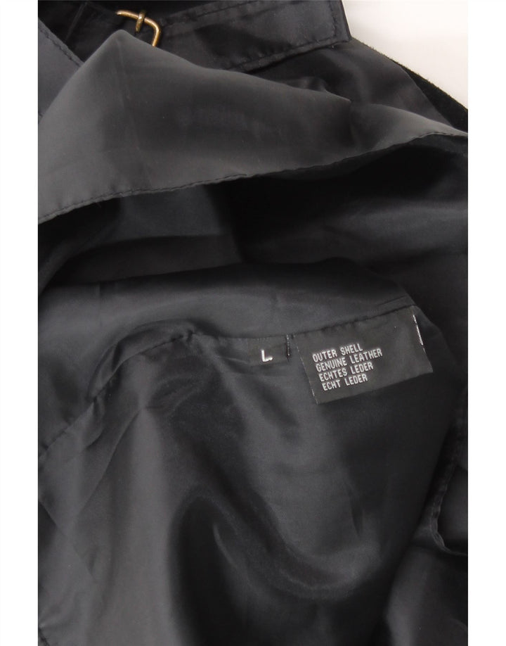 gilet en daim homme vintage grand cuir noir